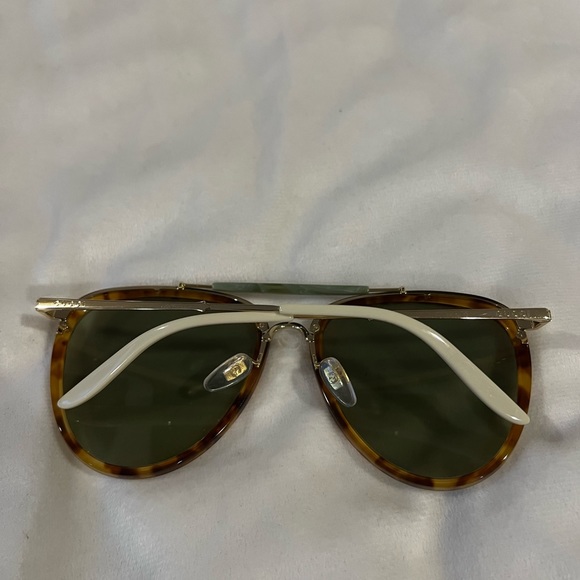 Gucci Havana Gold/ Green Aviator Sunglasses - Picture 3 of 11